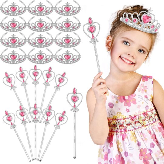 24 Pcs Princess Dress up Accessories Crown Tiara and Wand Set Include 12 Pcs Princess Wand and 12 Pcs Plastic Crown Kids Tiara for Little Girls Kids Toddler Costume Party Cosplay Gifts, Pink | Michaels 24 Pcs Princess Dress up Accessories Crown Tiara and Wand Set Include 12 Pcs Princess Wand and 12 Pcs Plastic Crown Kids Tiara for Little Girls Kids Toddler Costume Party Cosplay Gifts, Pink | Michaels